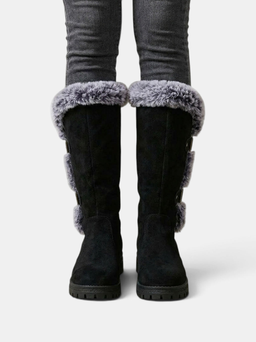 Botas altas de invierno con pelo para mujer