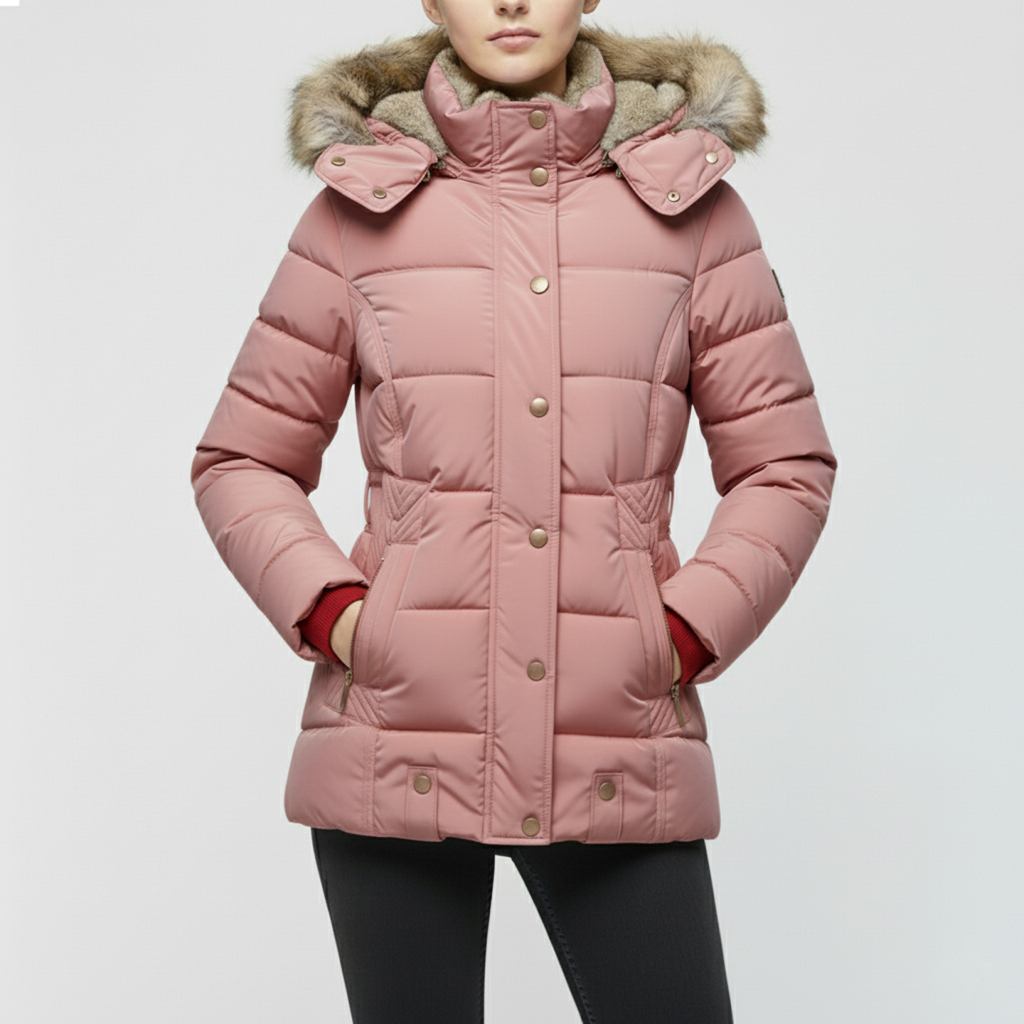 Damen Winterjacke | Mit Fellfutter, Langarm, Gefüttert