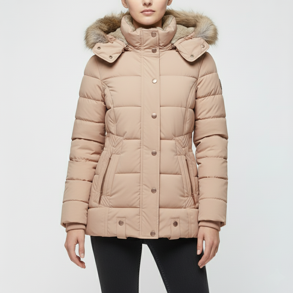 Damen Winterjacke | Mit Fellfutter, Langarm, Gefüttert