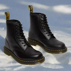 Women's Winter Boots with Non-Slip Sole and Warming Design - Black