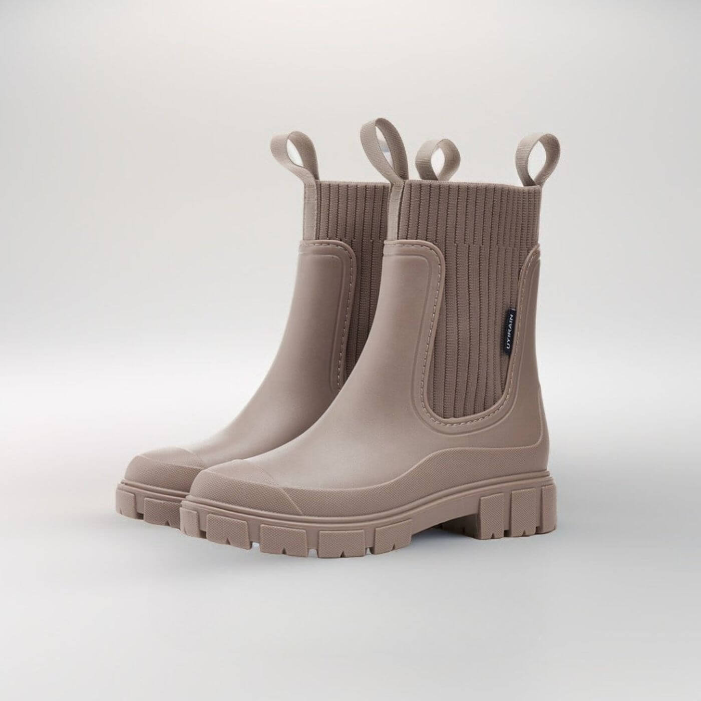 Women's Rain Boots with Water-Resistant Surface and Non-Slip Sole - Apricot