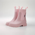 Women's Rain Boots with Water-Resistant Surface and Non-Slip Sole - Pink