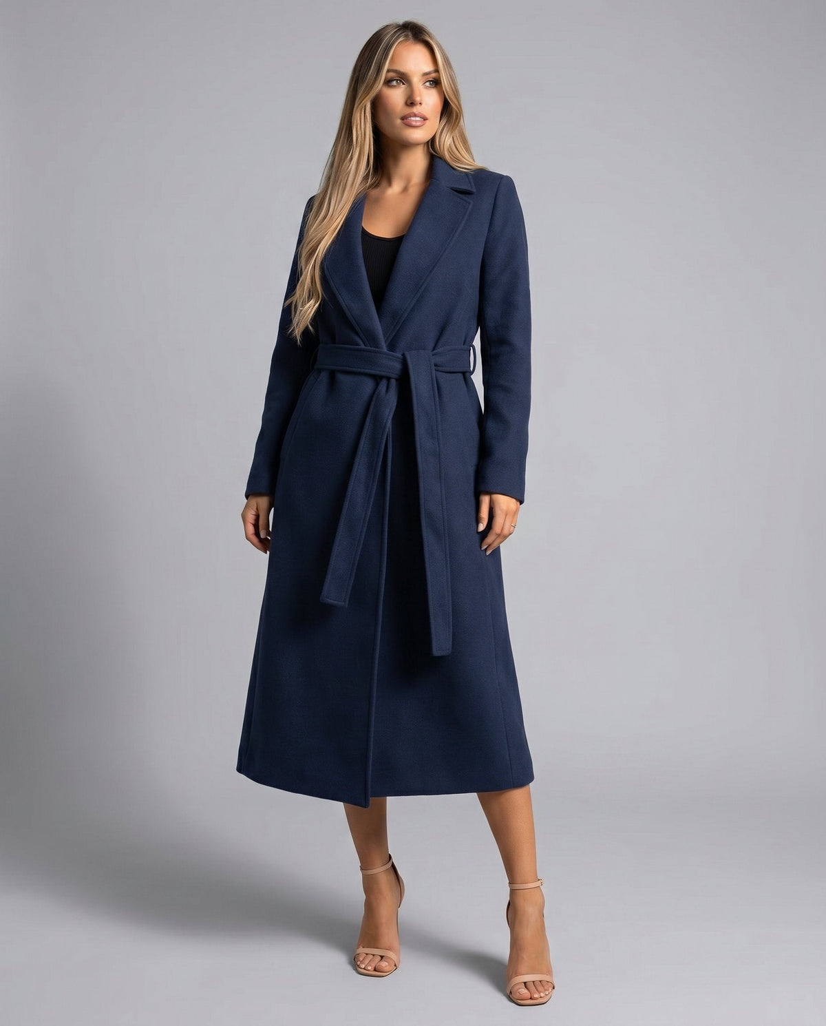 Women Elegant And Warm Wool-Blend Trench Coat