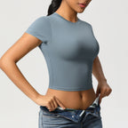 Crop top de sport sculptant seconde peau