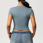 Crop top de sport sculptant seconde peau