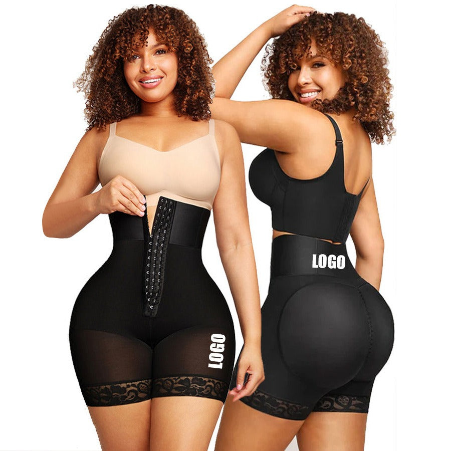 Hook-Closure Waist Shaping Shorts