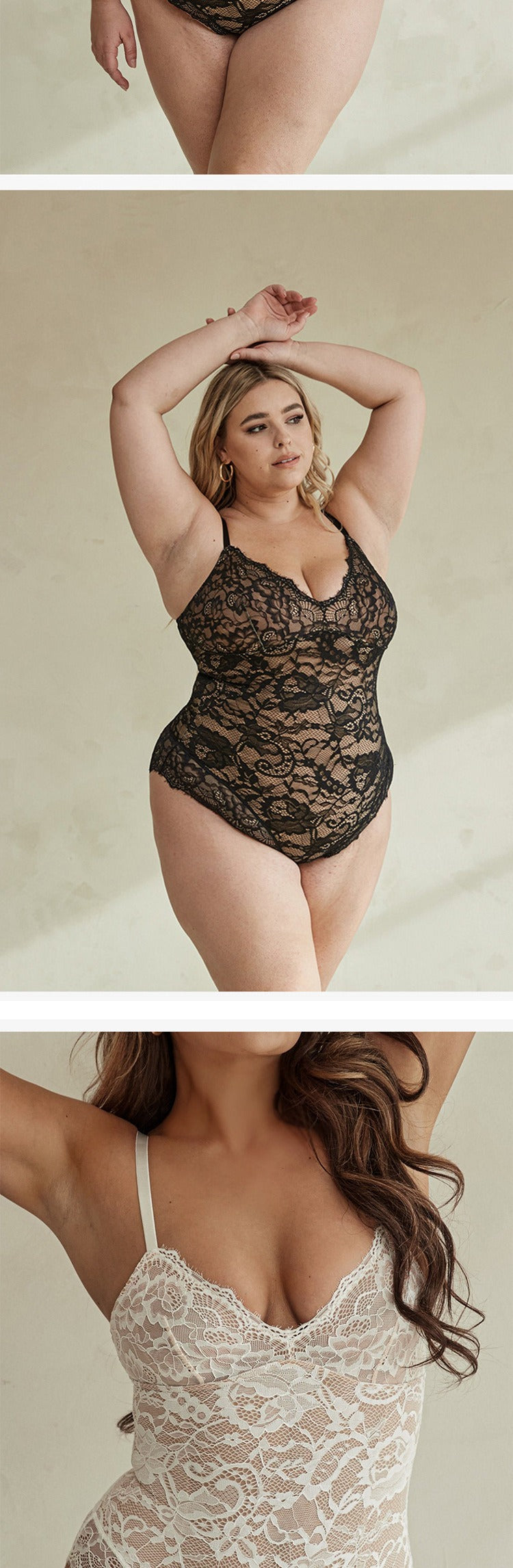 Body gainant tout en dentelle