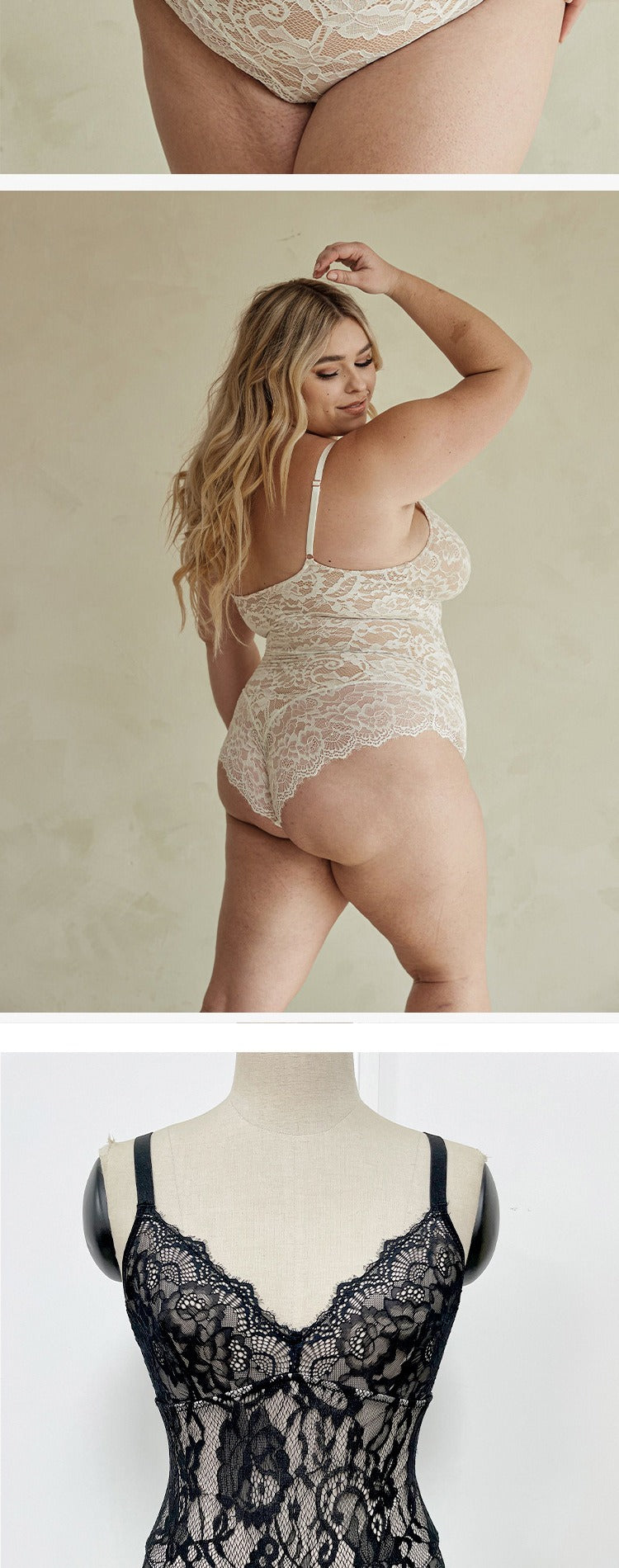 Body gainant tout en dentelle