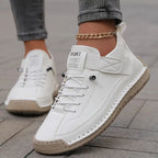 Women's Orthopedic Sneakers with Wide Toe Box and Elastic Panels - White