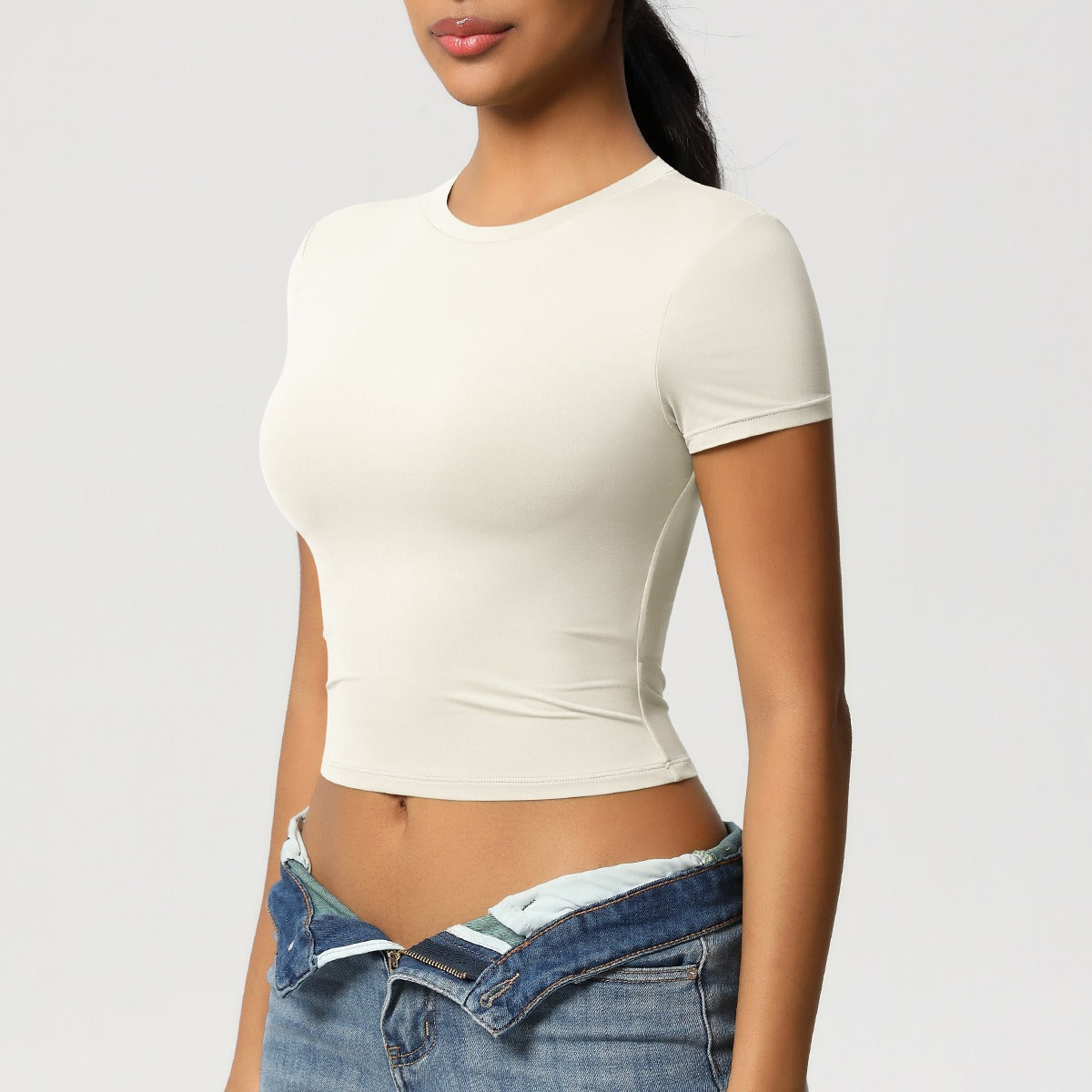 Crop top de sport sculptant seconde peau