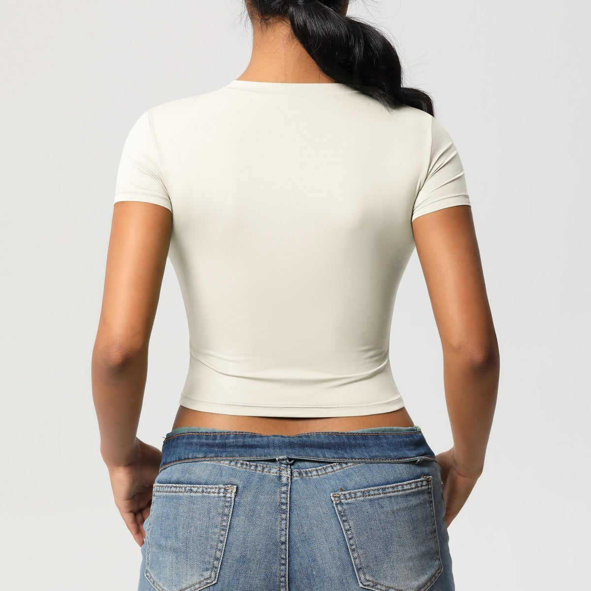 Crop top de sport sculptant seconde peau