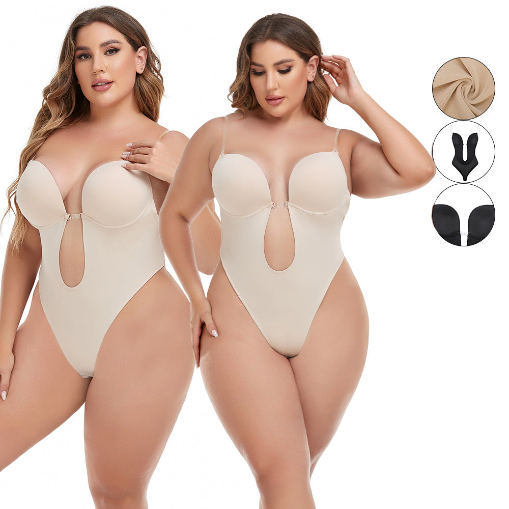 Tiefer Ausschnitt formender Bodysuit