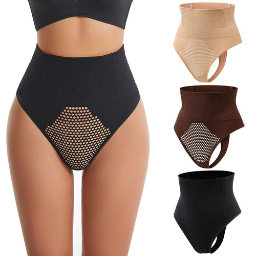 High Waist Mesh Shaping Thong