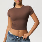 Crop top de sport sculptant seconde peau