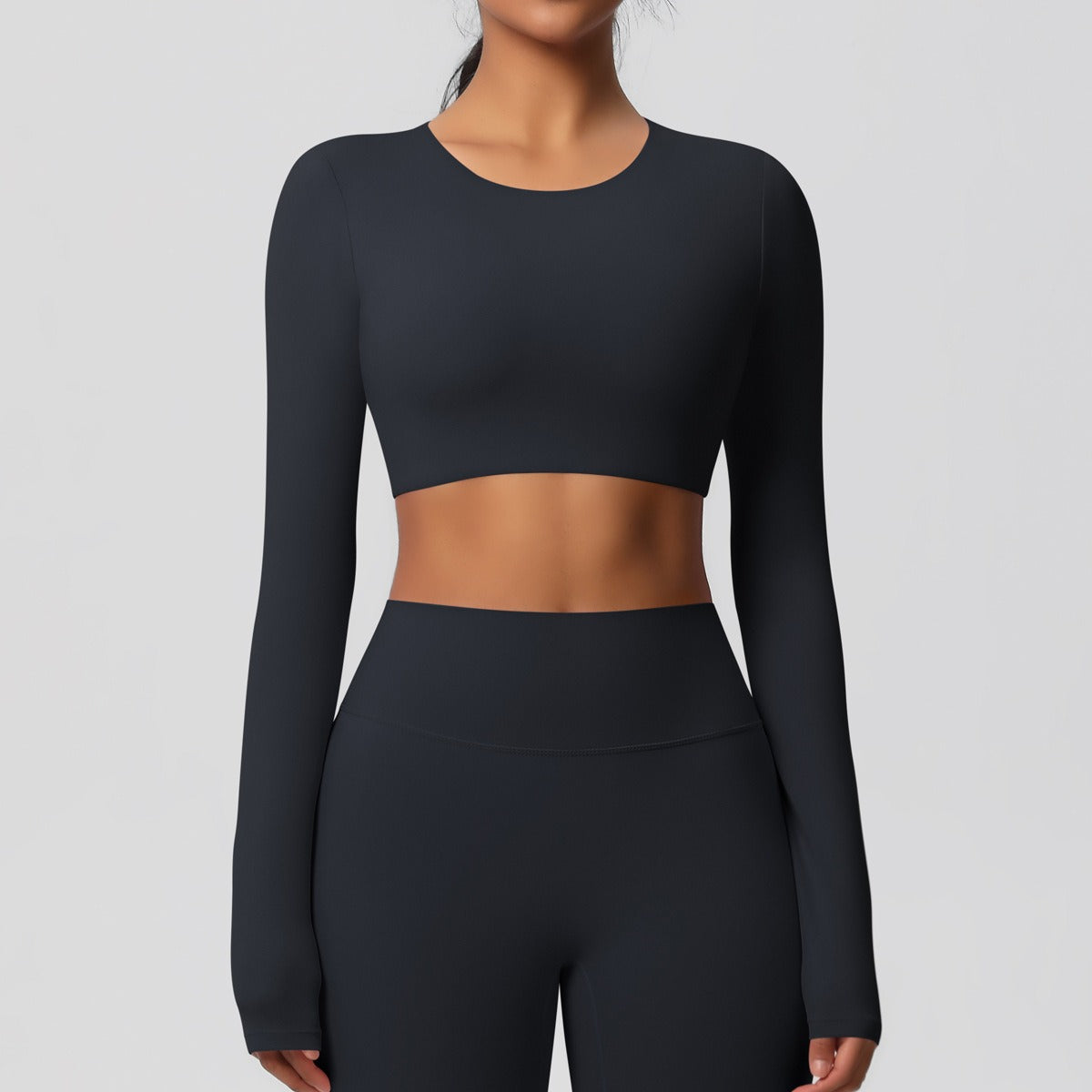 SculptFit Long-Sleeve Shaping Crop Top