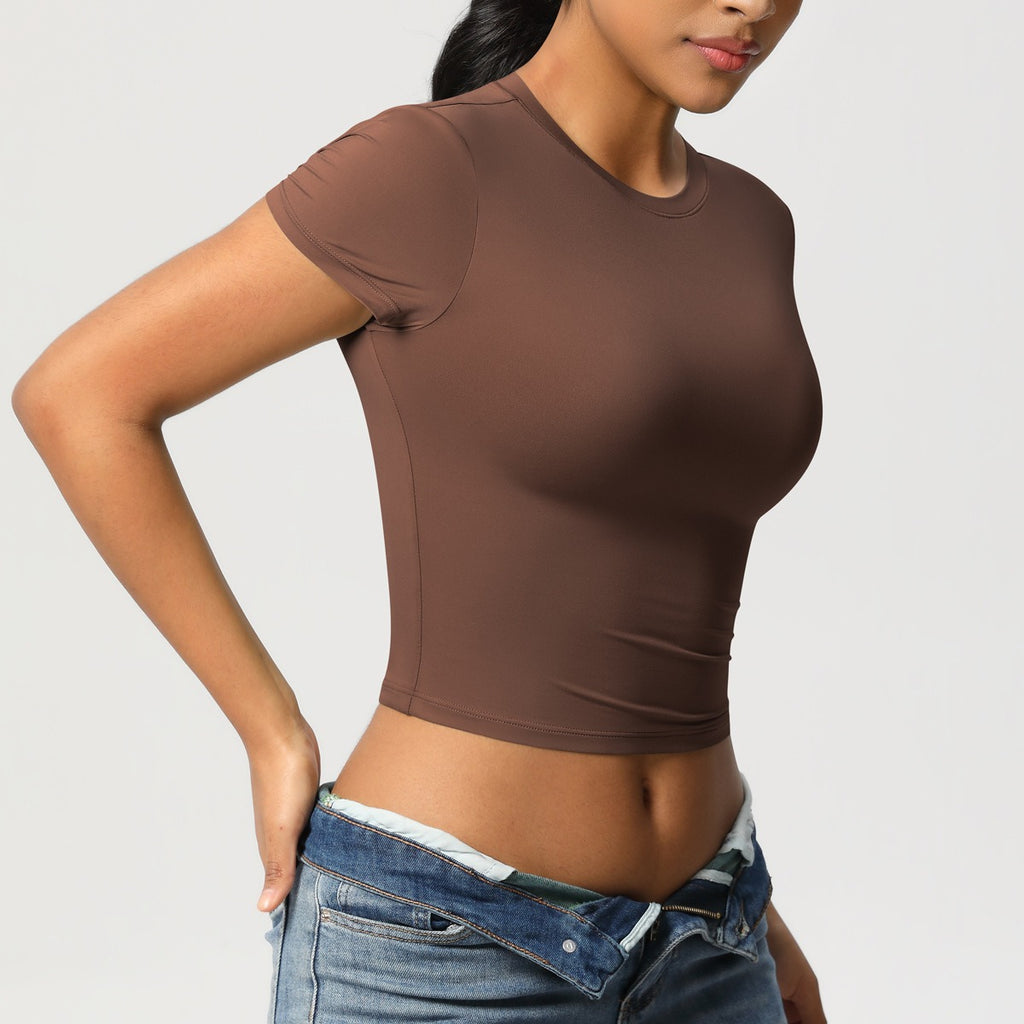 Crop top de sport sculptant seconde peau