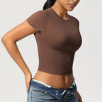 Crop top de sport sculptant seconde peau