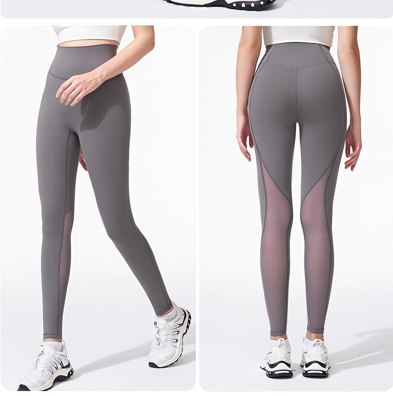 Sculpting legging met hoge taille en mesh-panelen