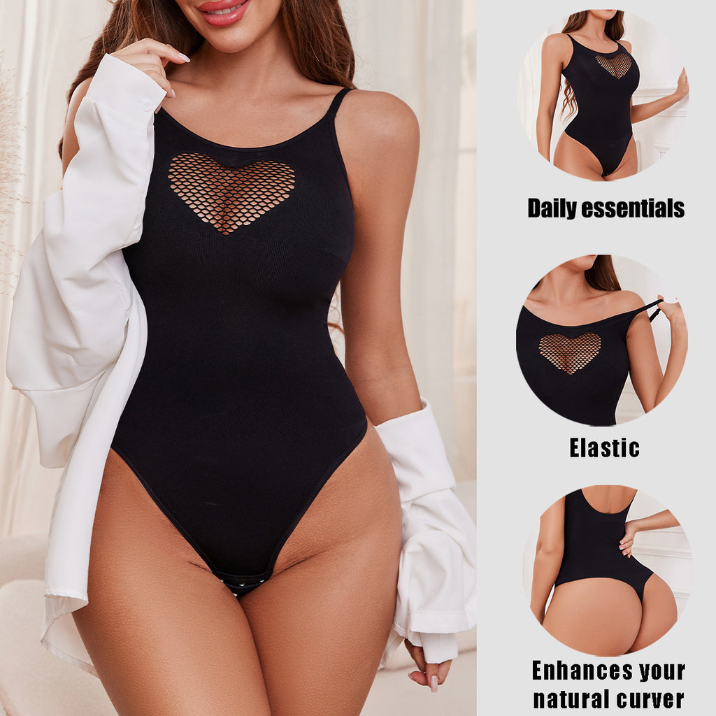 Herz-Mesh-String-Bodysuit