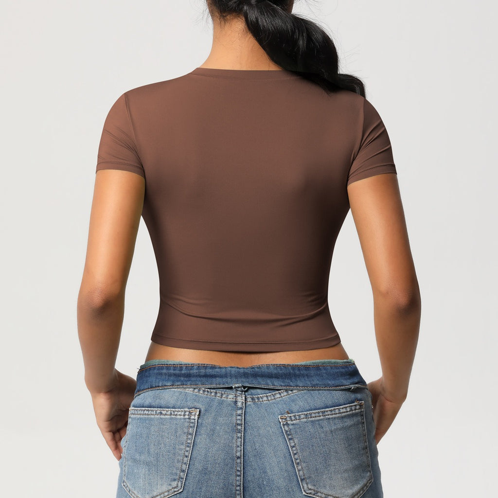Crop top de sport sculptant seconde peau