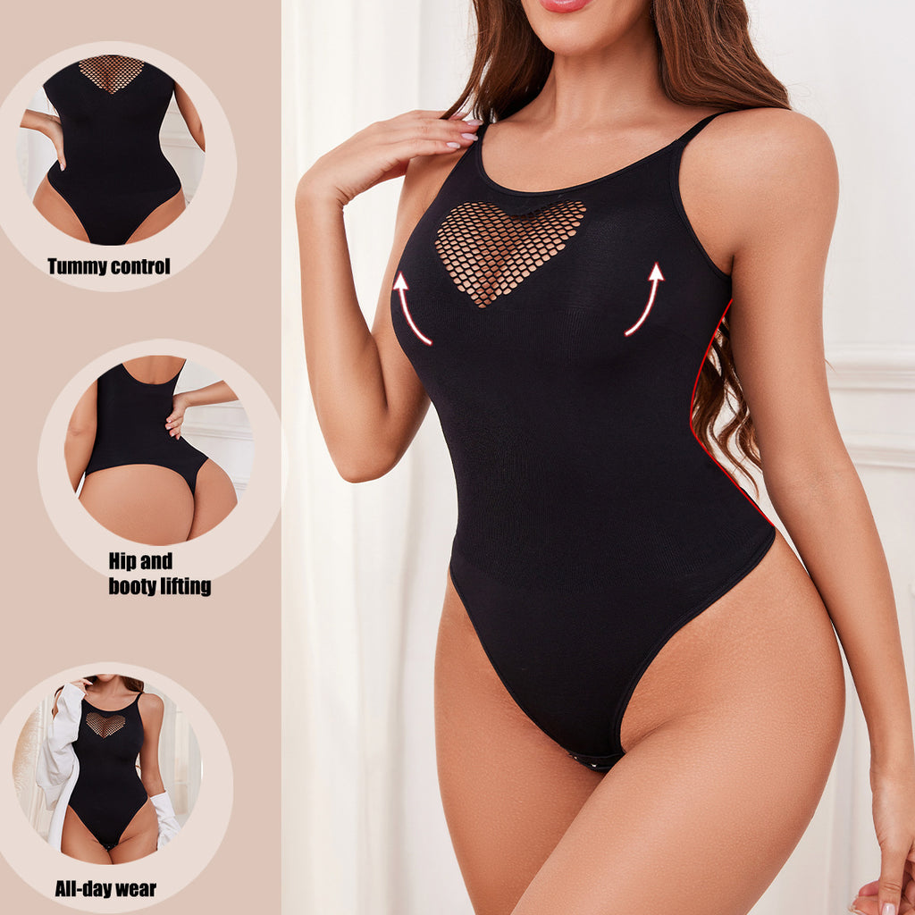 Herz-Mesh-String-Bodysuit