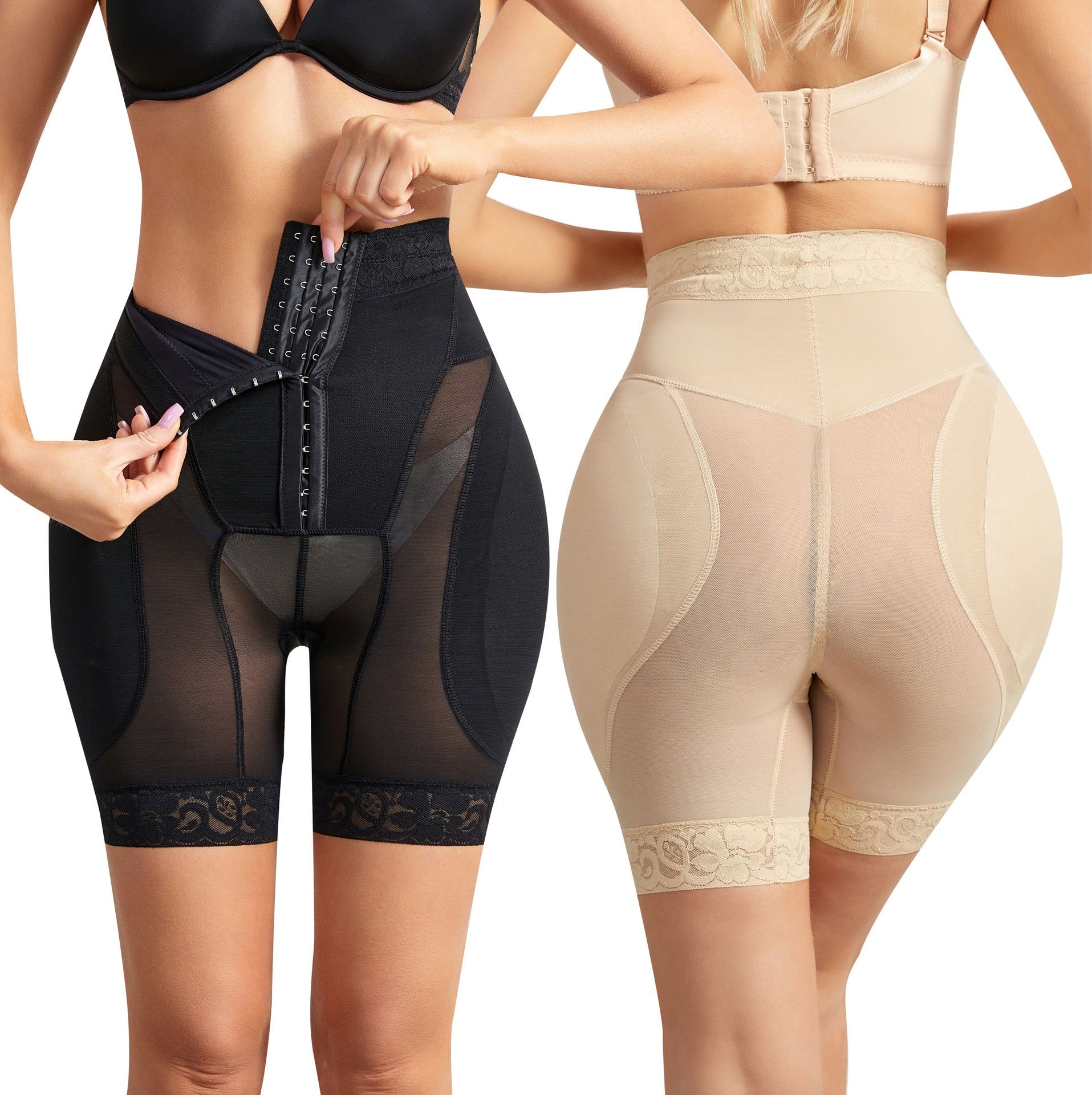 High-Waist Sculpting Shorts with Thigh Smoothing