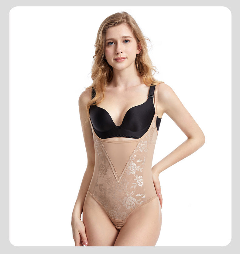 Spitzen-Panel-Hüftkontroll-Bodysuit