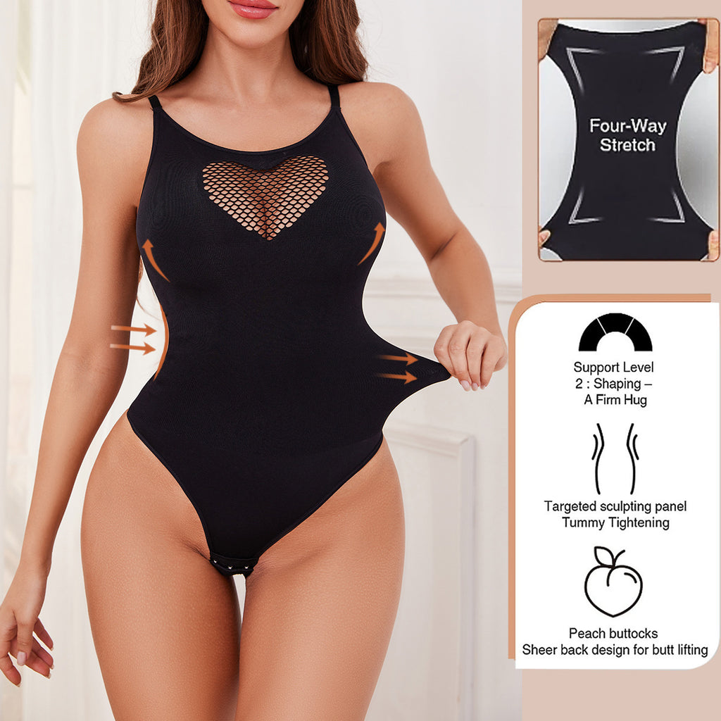Herz-Mesh-String-Bodysuit