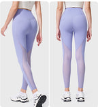 Hohe Taillen Mesh-Panel Sculpting Leggings