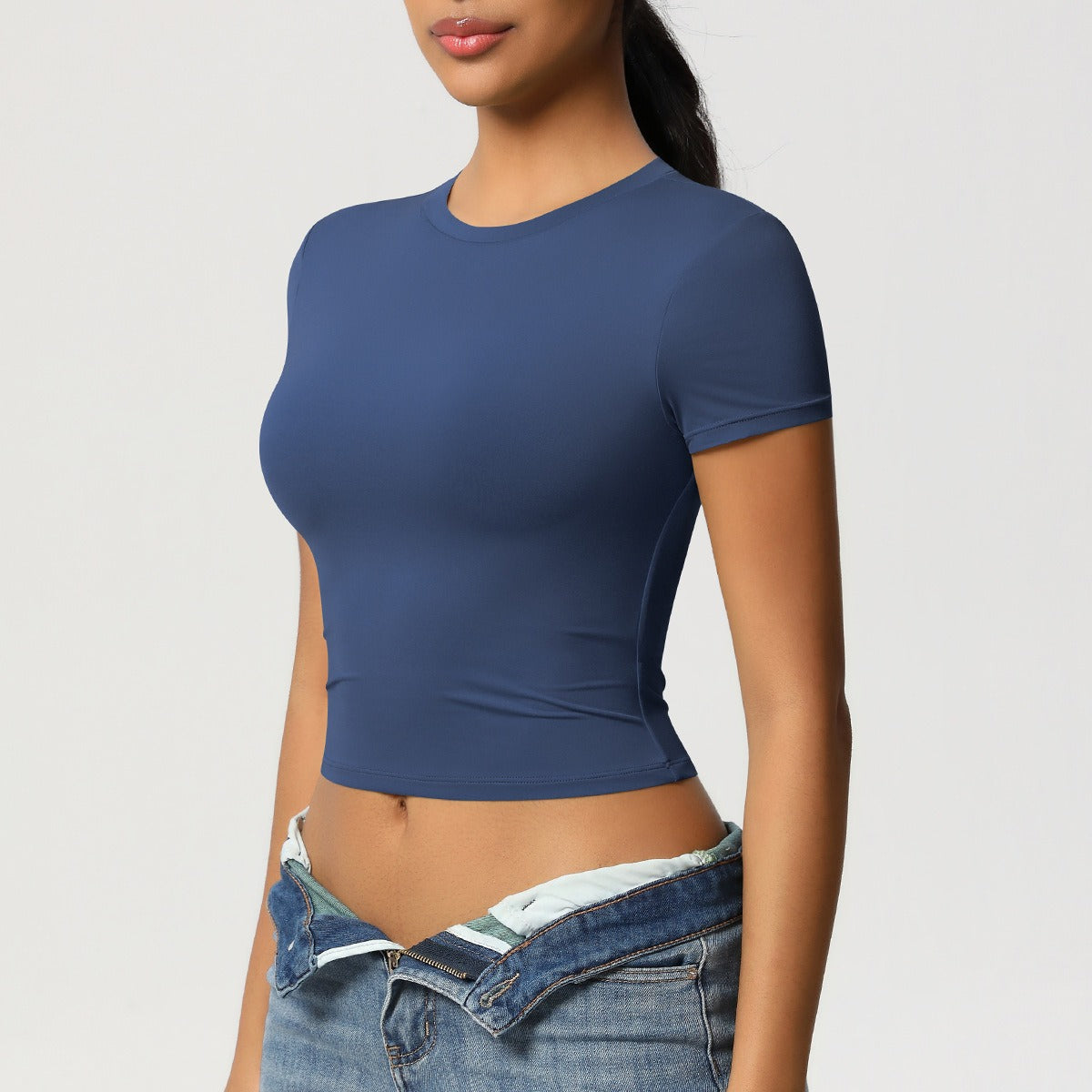 Crop top de sport sculptant seconde peau
