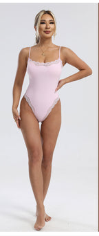 Spitzenbesetzter schlank machender Camisole-Bodysuit