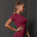 Kurzarm Sculpting Active Crop Top
