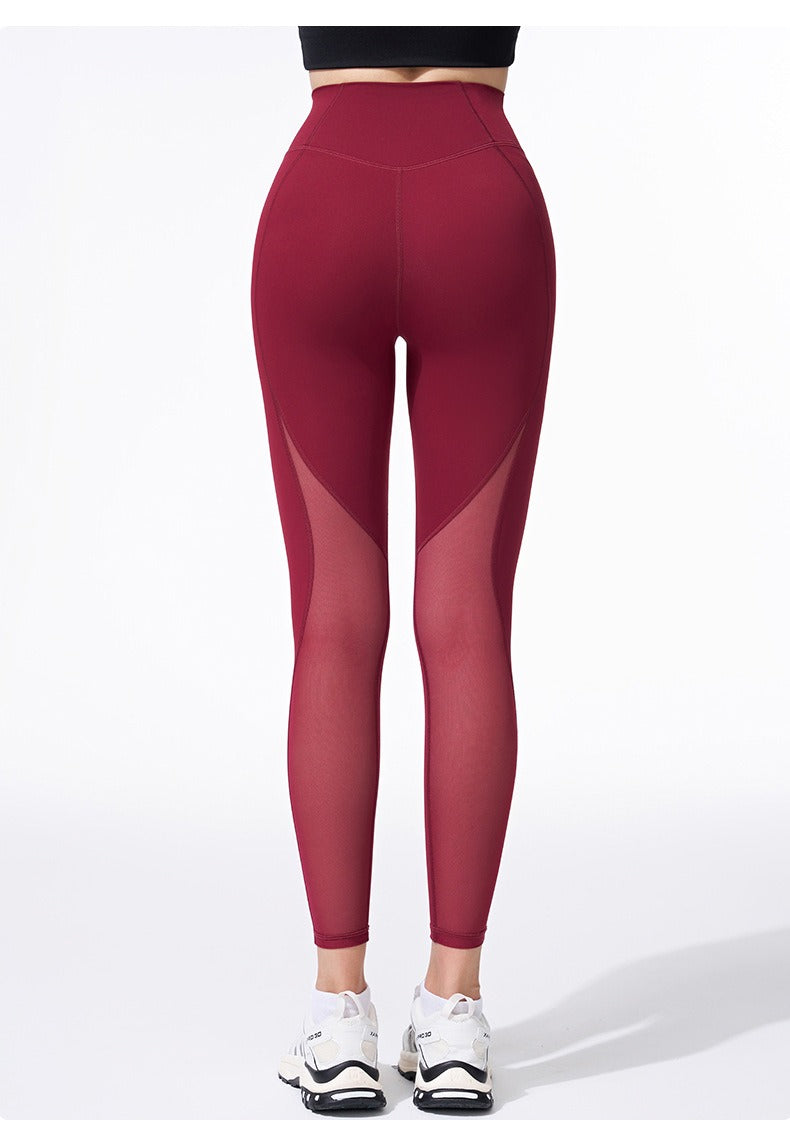 Sculpting legging met hoge taille en mesh-panelen