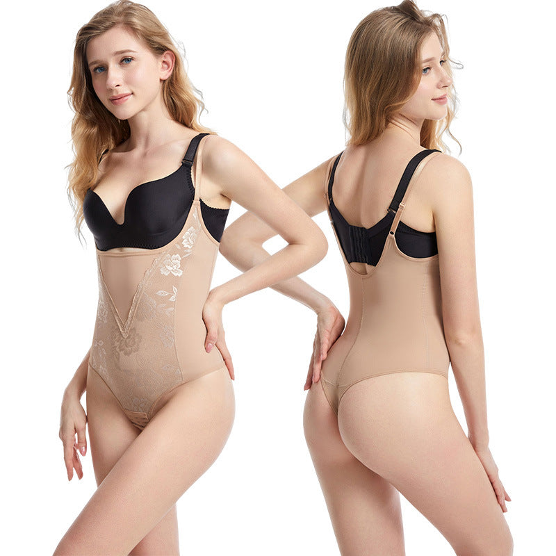 Spitzen-Panel-Hüftkontroll-Bodysuit