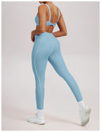 Hohe Taillen Kontrastlinie Sculpting Leggings