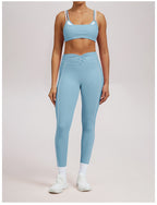 Hohe Taillen Kontrastlinie Sculpting Leggings