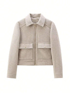 Chaqueta utilitaria para mujer – Estilo urbano elegante para el día a día