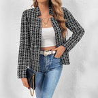 Chaqueta de tweed de moda para mujer