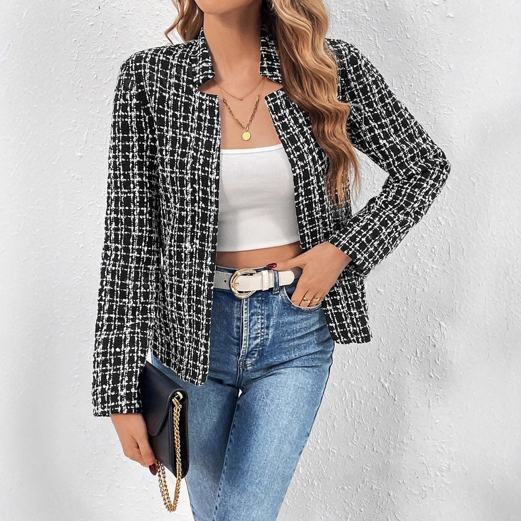 Chaqueta de tweed de moda para mujer