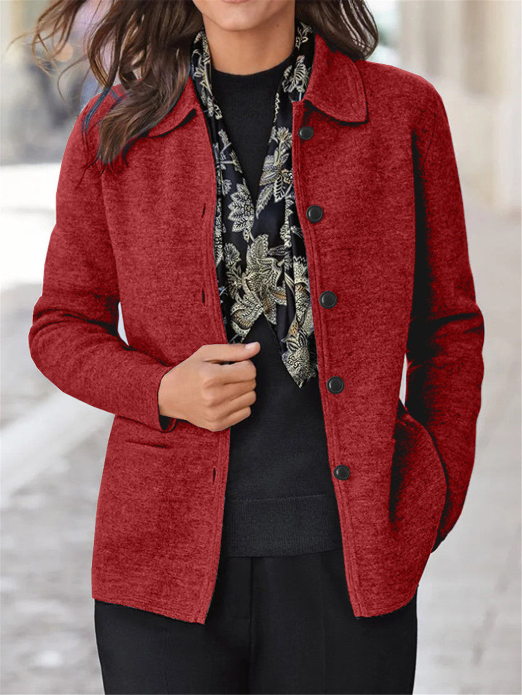 Damen lässige Übergangsjacke mit praktischen Taschen und elegantem Schnitt Drune