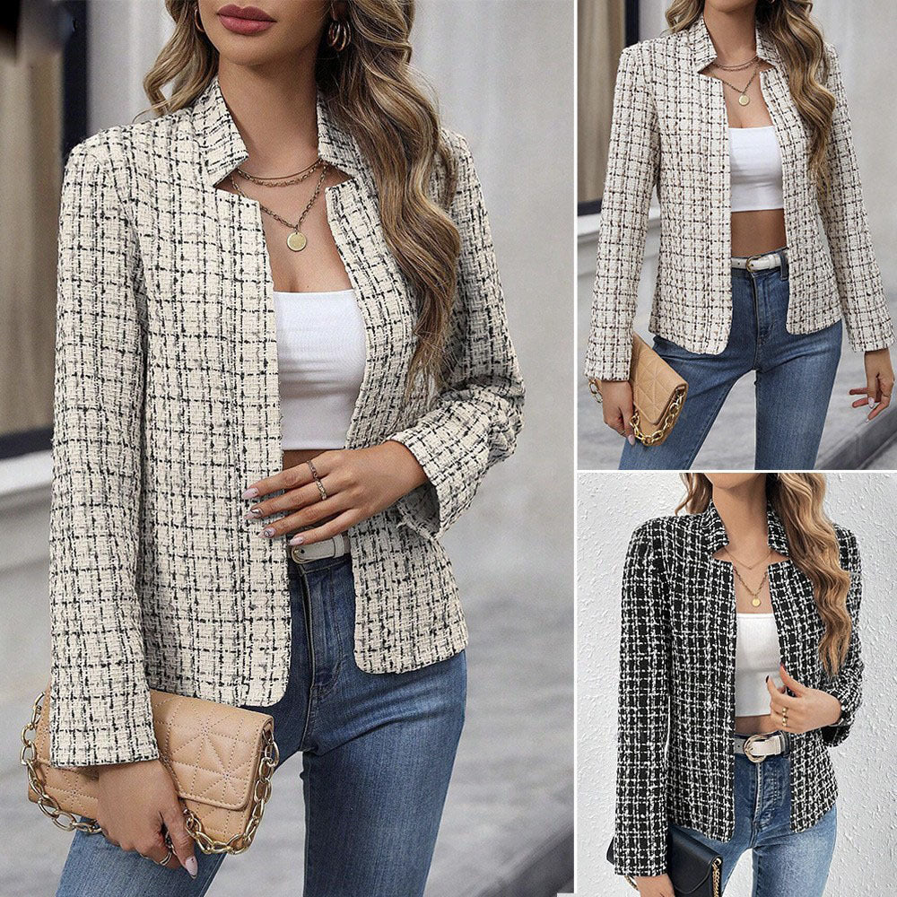 Chaqueta de tweed de moda para mujer