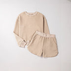 Conjunto de salón para mujer con top texturizado y shorts