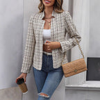 Chaqueta de tweed de moda para mujer
