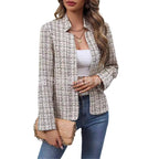 Chaqueta de tweed de moda para mujer