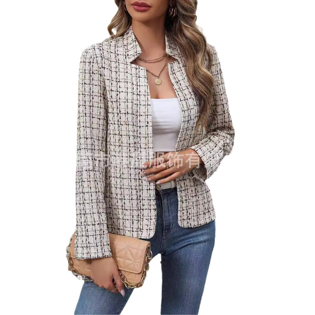 Chaqueta de tweed de moda para mujer