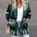 Damen Strickjacke mit Ethno-Muster und praktischen Taschen Drune
