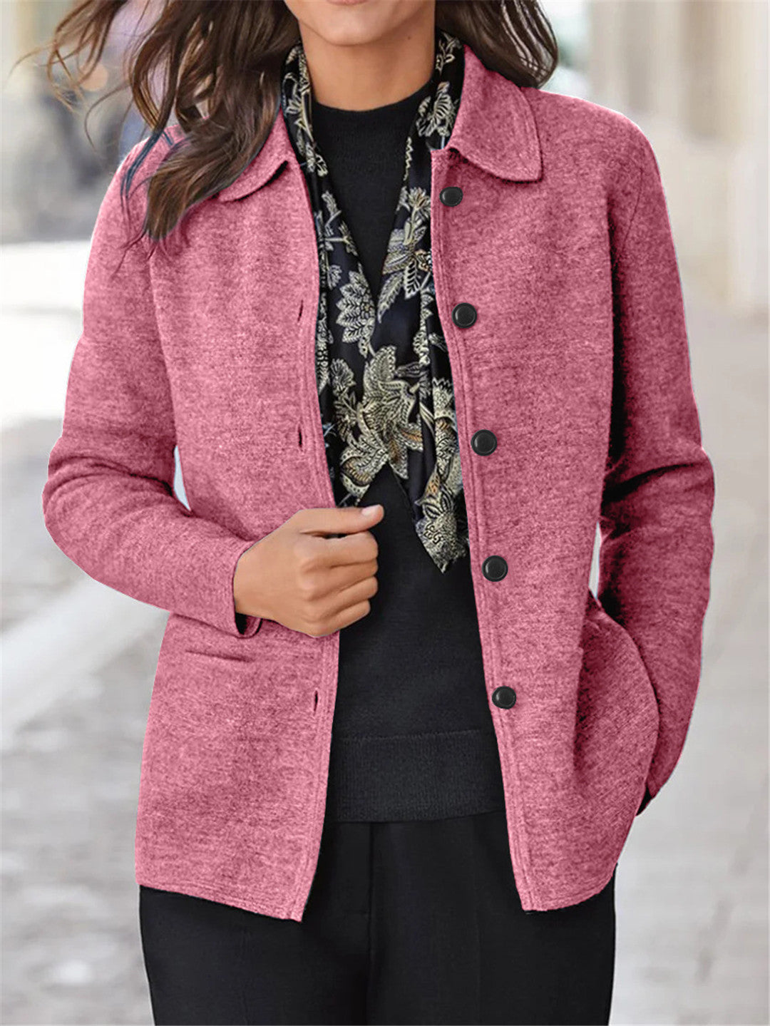 Damen lässige Übergangsjacke mit praktischen Taschen und elegantem Schnitt Drune
