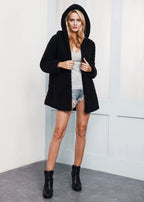 Liebevoller Teddyjacke mit Kapuze