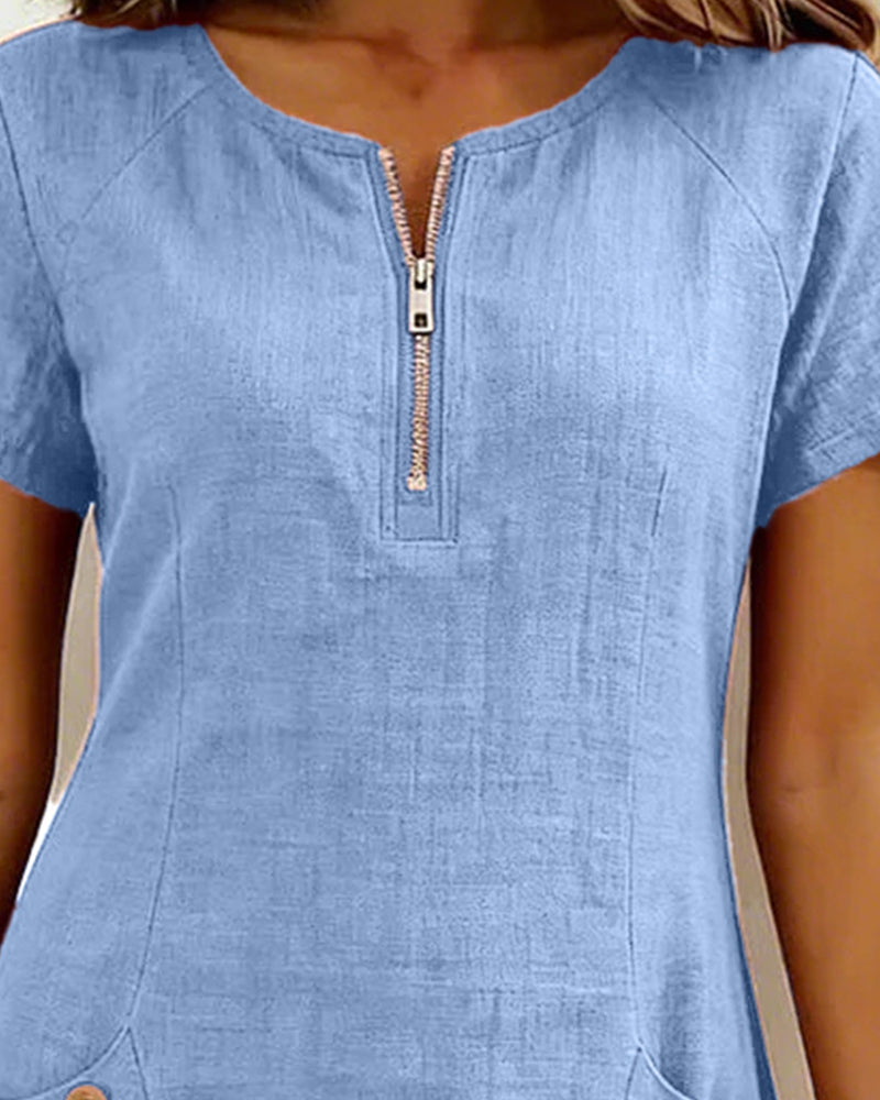 Lightweight Linen A Line Dress for Women | Vacation Dress