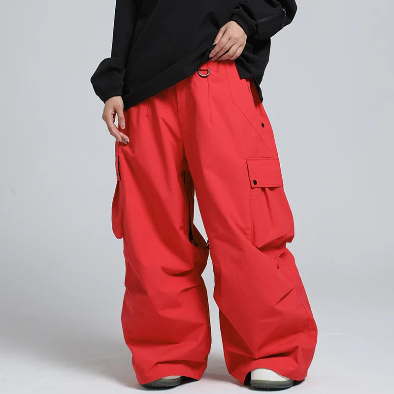Unisex Ski Pants, Relaxed Fit, Breathable Insulated Snowboard Pants with Zipper - Color 12